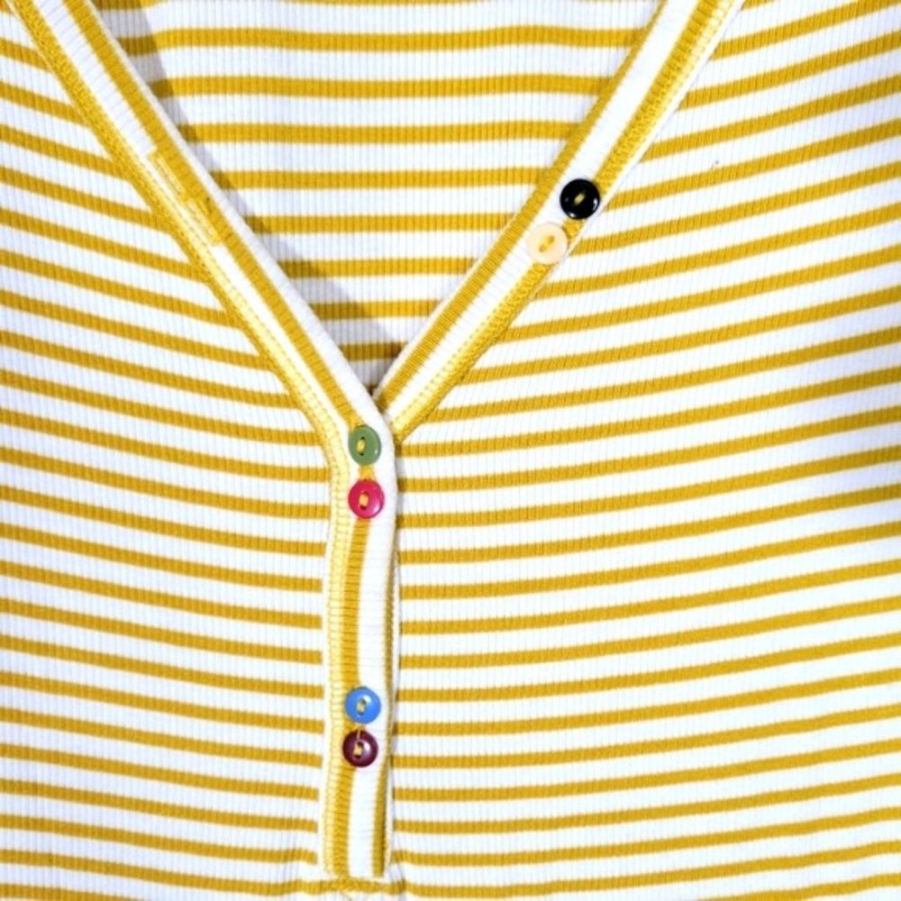 Anthropologie Dress size XL  Yellow Stripe Knit Pure + Good
